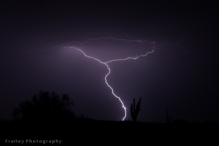 A lightning bolt captured in Fountain Hills Arizona.