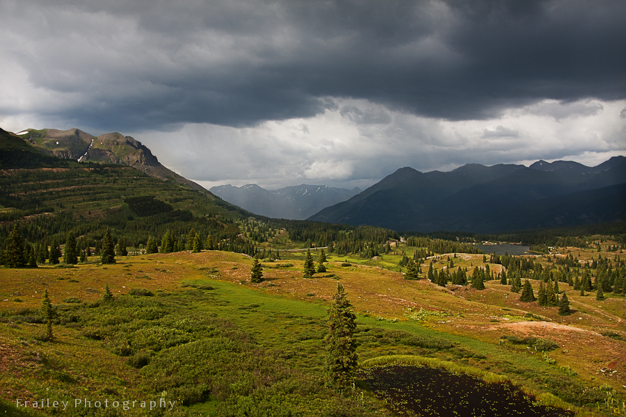 A view from Molas Pass in Colorado. Looking back towards Silverton.