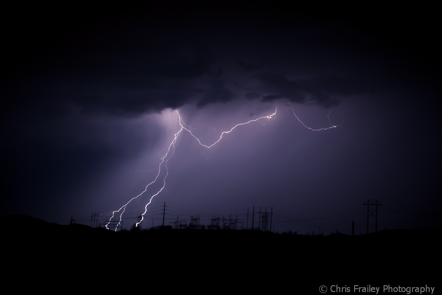 Lightning strike caught in the Arizona Desert.