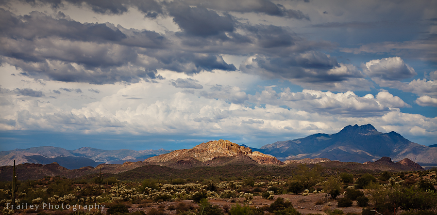 Subtle light on a mountain in the Arizona desert.