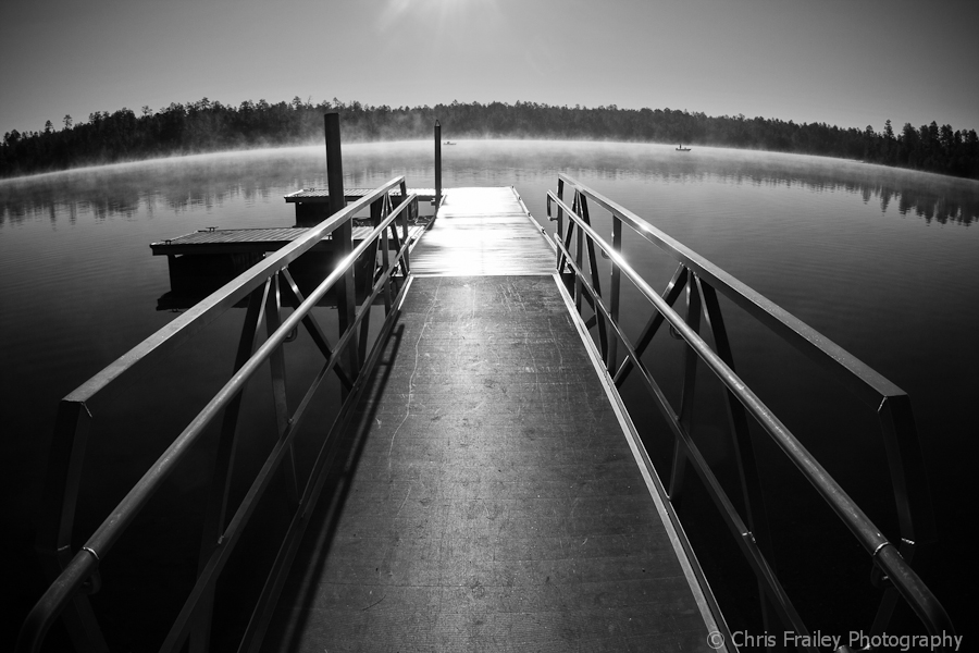 Boat dock on Willow Springs Lake.