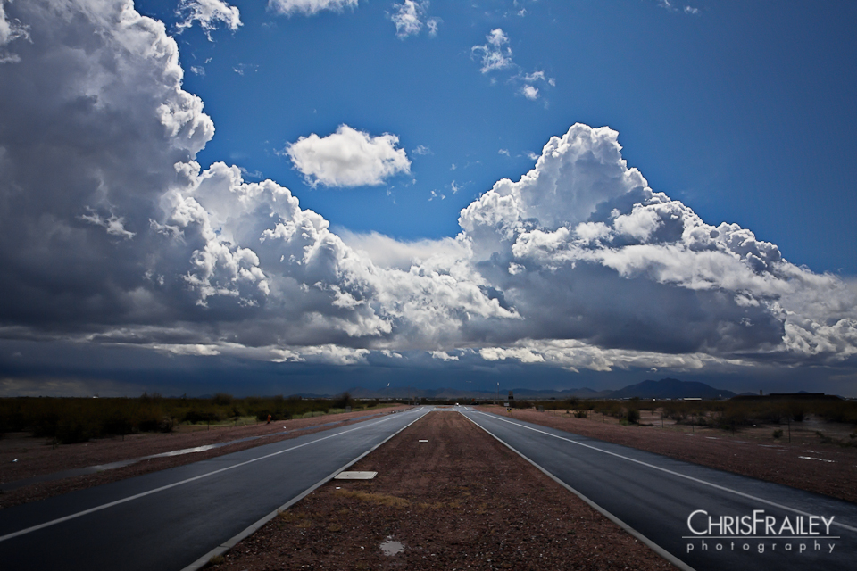 Storm clouds over the Arizona desert