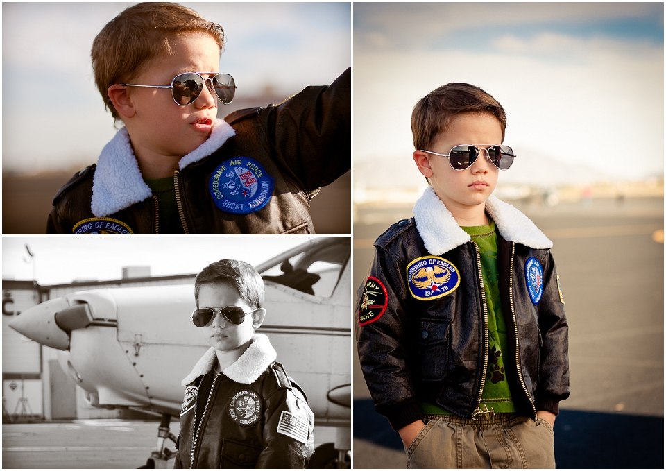 Young boy in bomber jacket