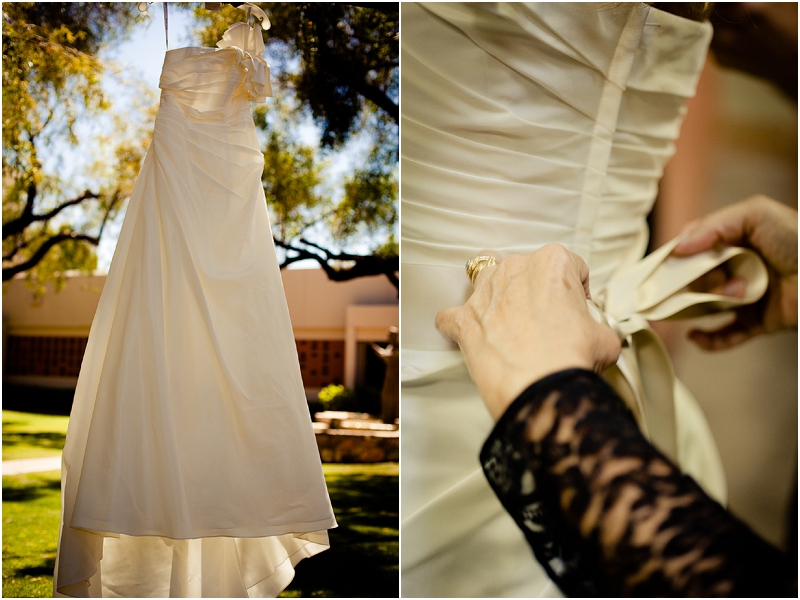 A bride's dress