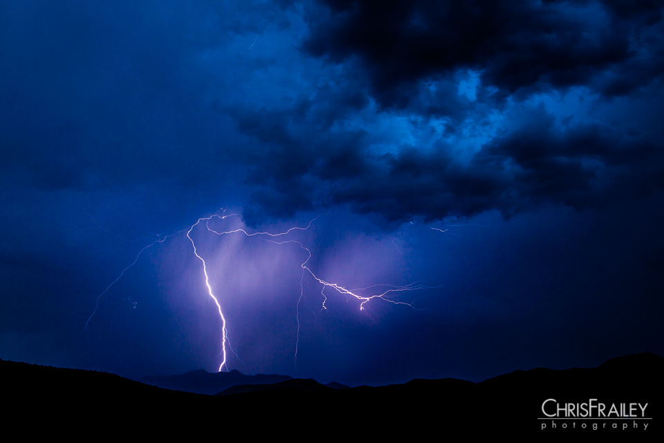 The Arizona monsoon brings a desert lightning strike.