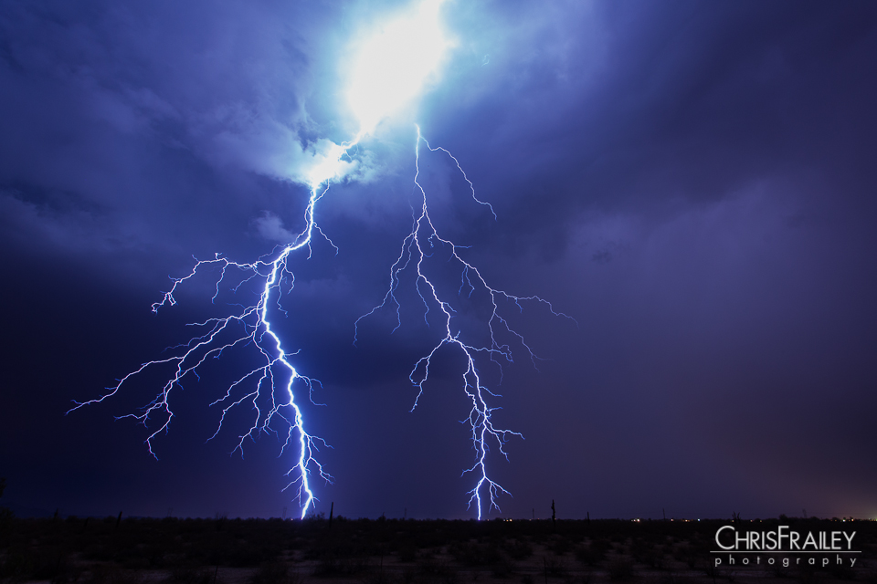 Lightning strikes twice in the Arizona desert