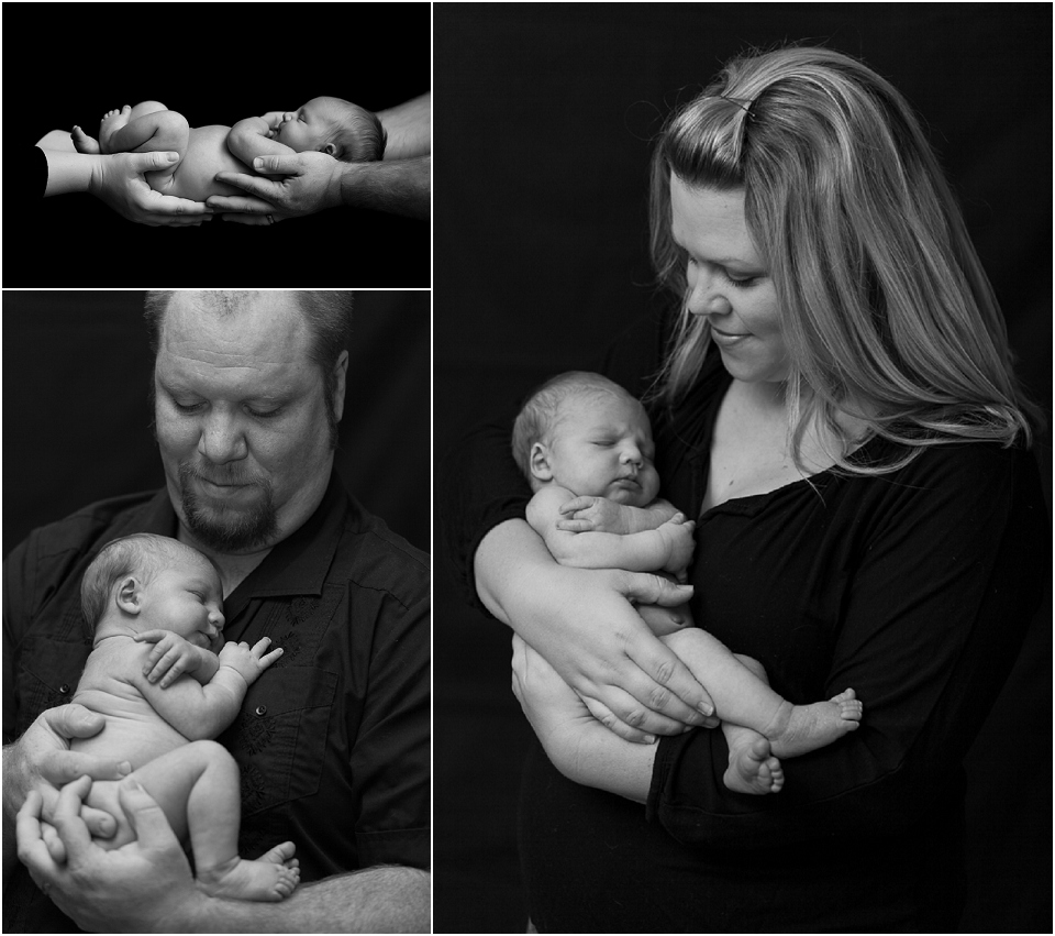 Baby Everett newborn pictures with parents