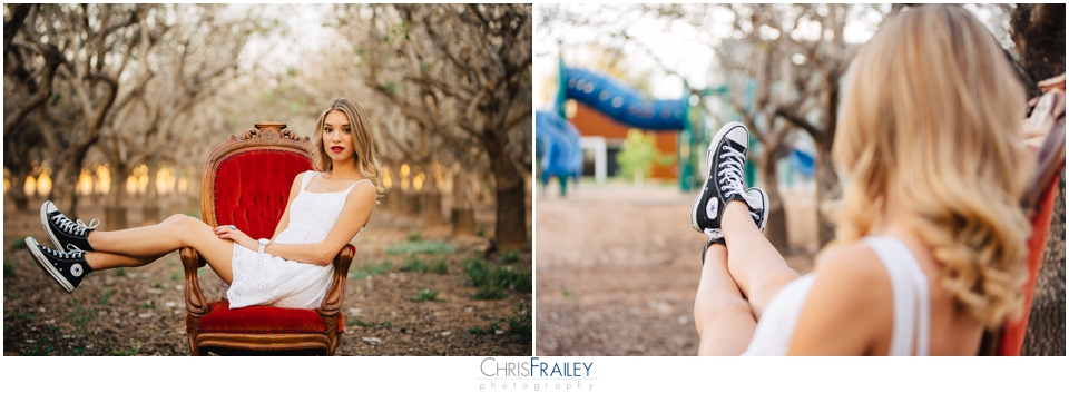 Senior Pictures - Shannon showing off the Chuck Taylors
