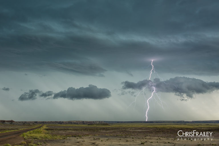 lightning at the petrified forest