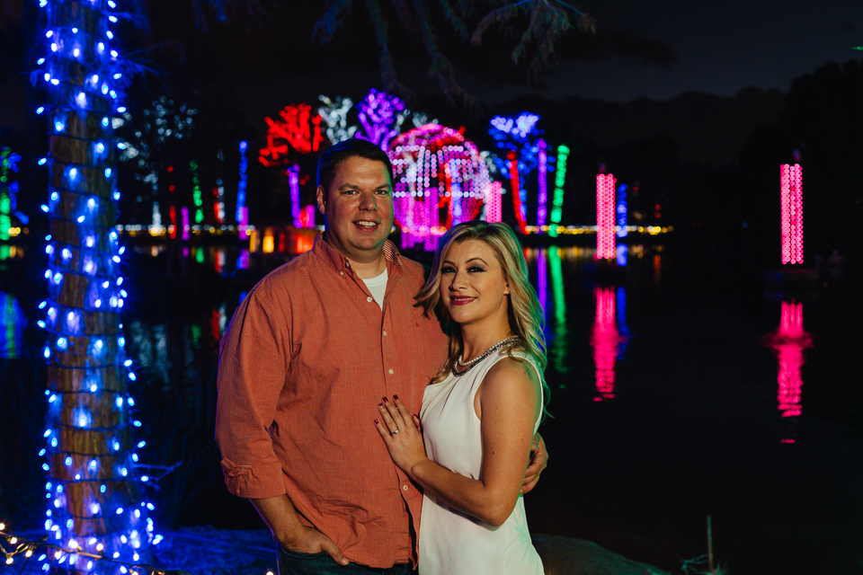 Engagement session at Phoenix Zoo Lights