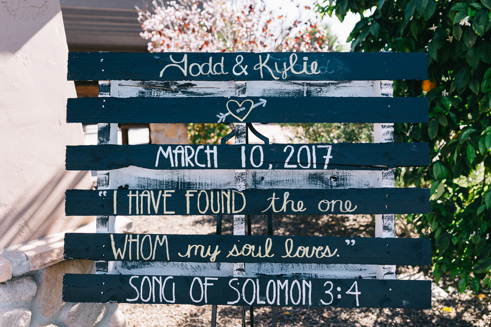 Wedding sign made from a pallet. 