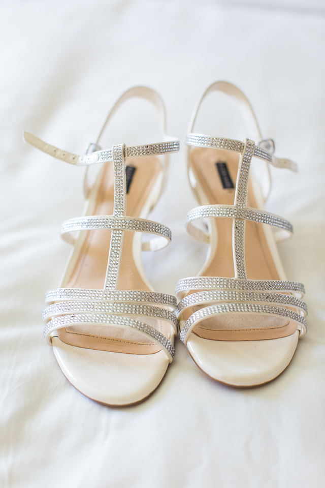Brides wedding shoes.