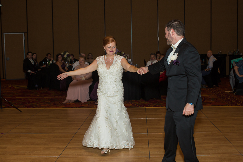 Bride and groom's first dance for their Renaissance Hotel wedding. 