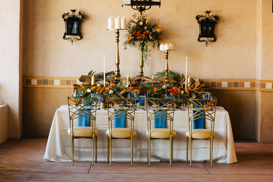 Tablescape for a styled wedding shoot at the Scottsdale Resort.